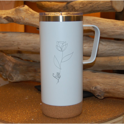 Mug double paroi 600 ml gravé