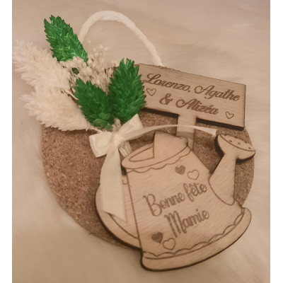 Déco bohème en bois, et fleurs séchés, fete des mamie