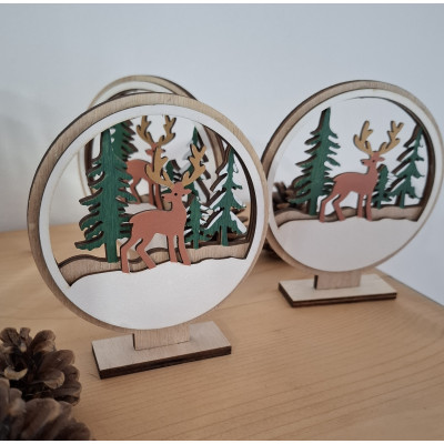 Boule de noël en bois