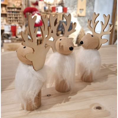 Marque place, ornement Noël personnalisé, en bois