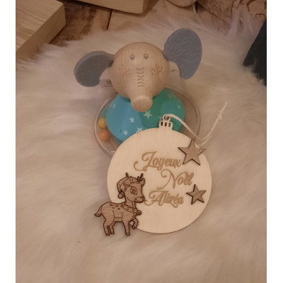 Boule de Noël, bois,...