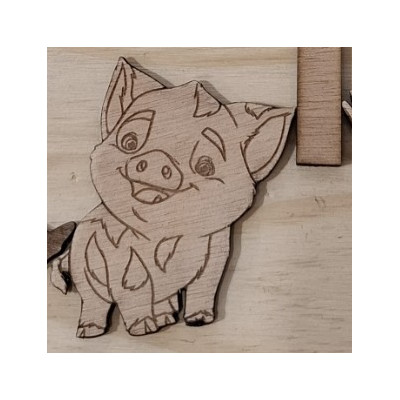 Topper Cake " Vaiana 2 Le cochon Pua "