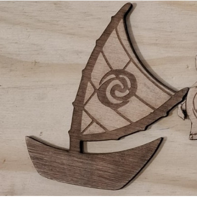 Topper Cake " Pirogue  Vaiana 2 "