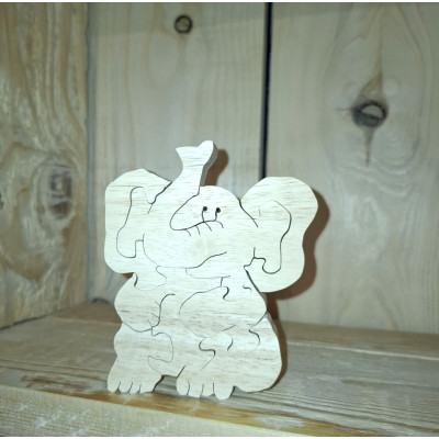 Eléphant, en bois