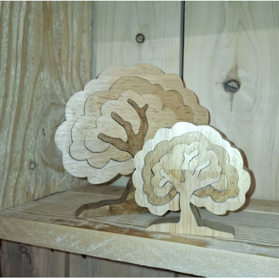 Arbre rond  puzzle , bois...
