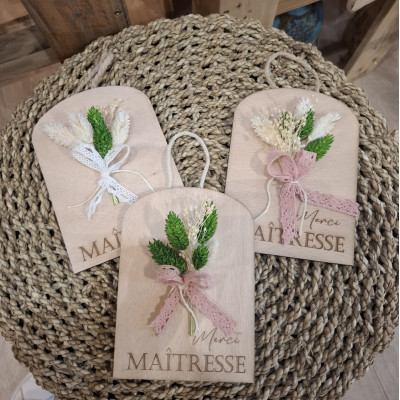Pancarte en bois "Merci...