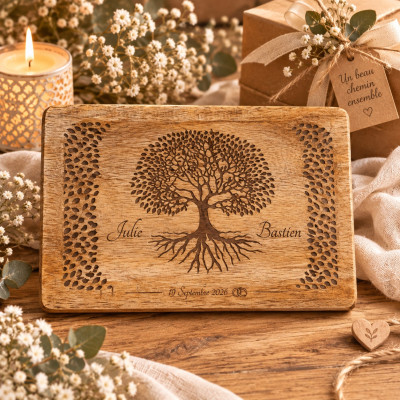 Plateau bois arbre de vie
